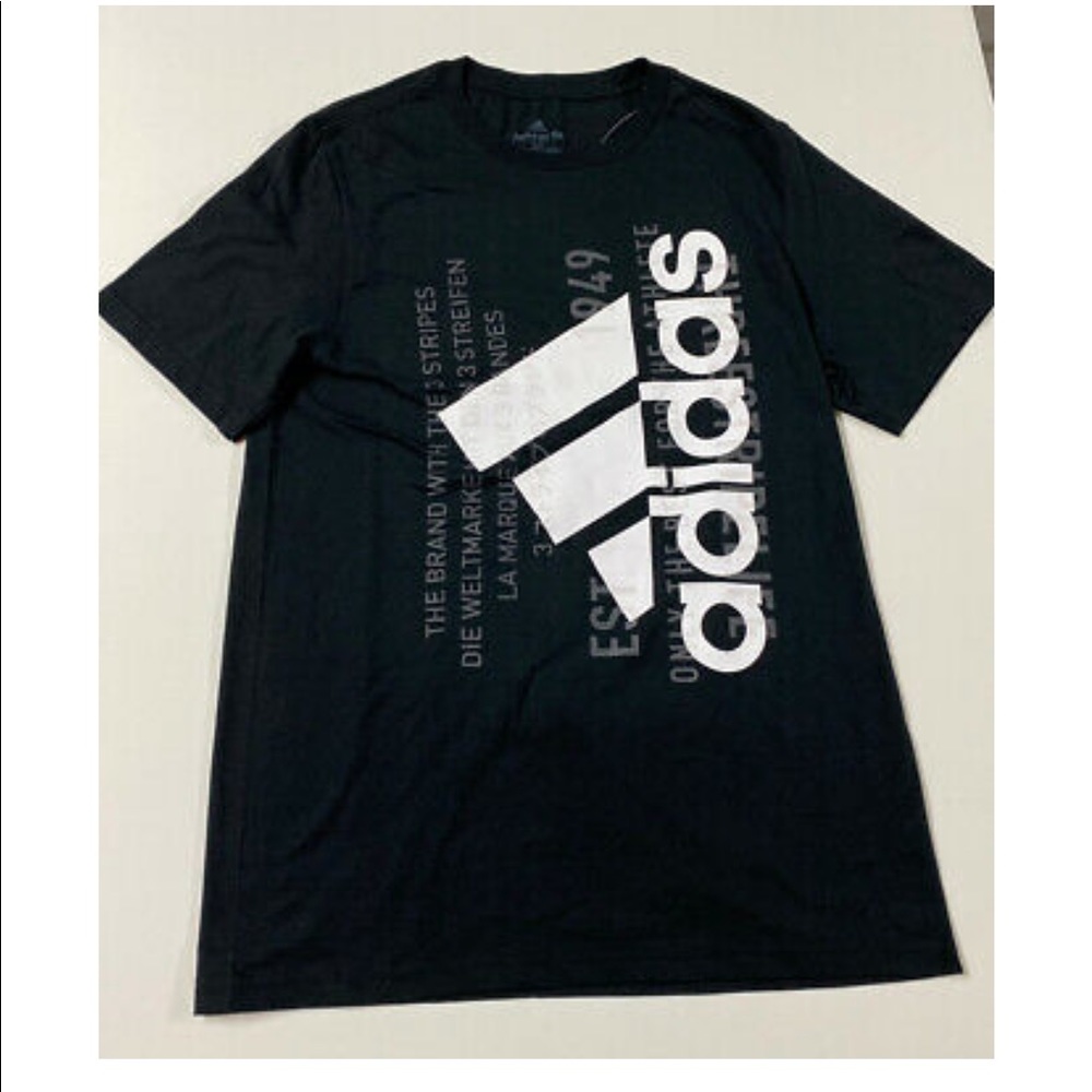 NEW Adidas Amplifier Tee BOS Vertical Black Sz Small